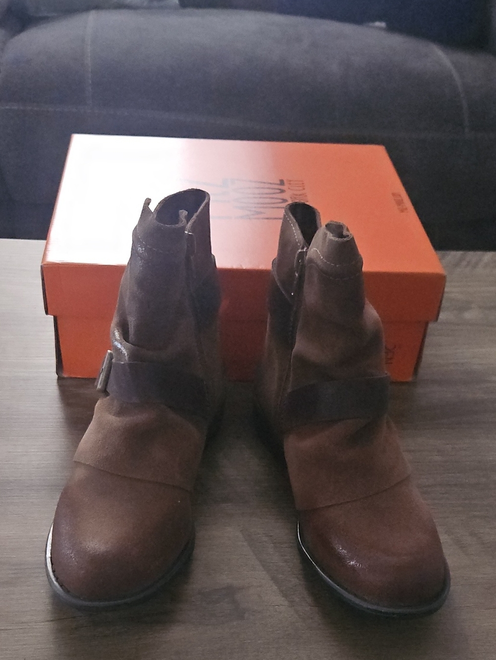 Miz Mooz Taupe Suede Dominique Chukka Boots EU37